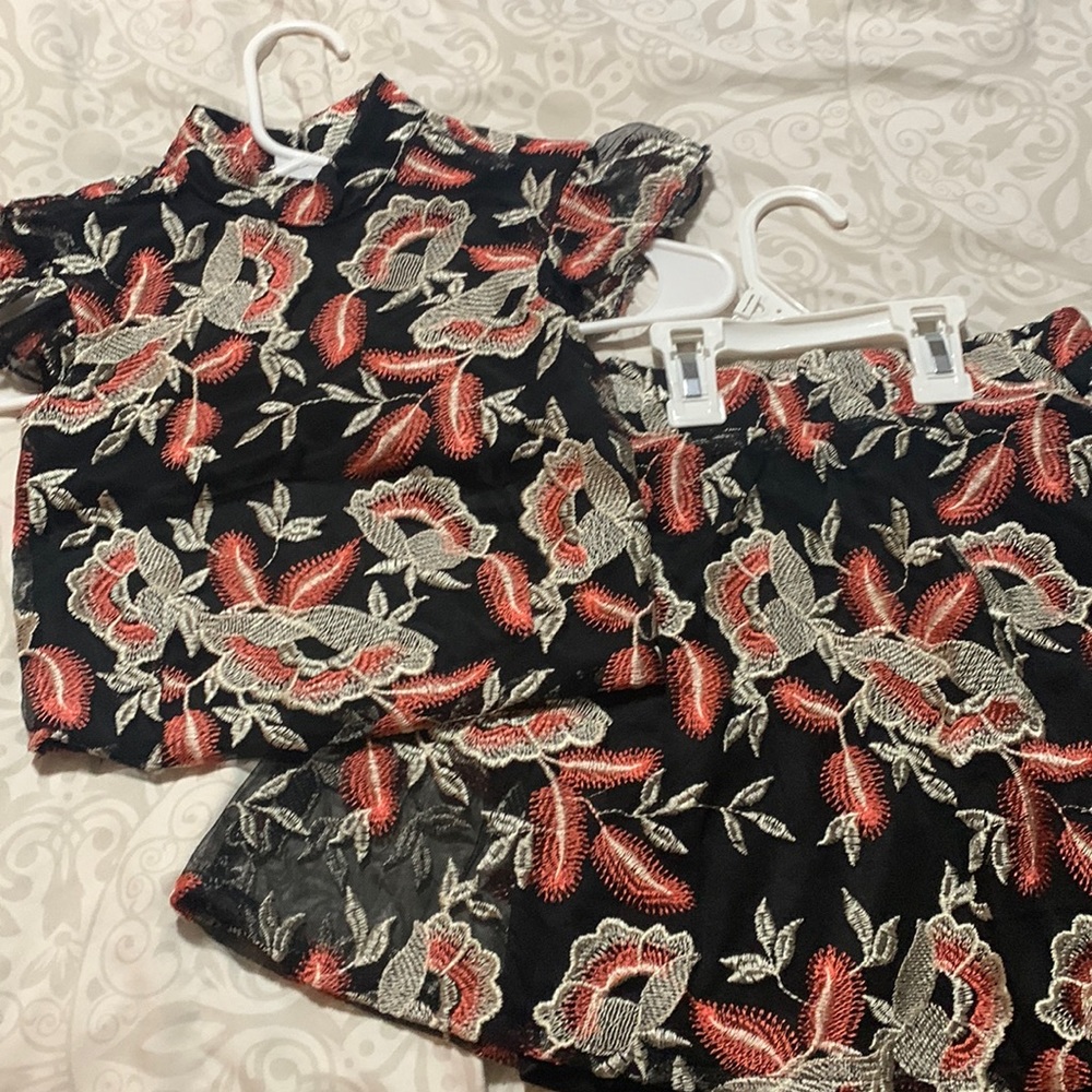 Miss Behave 2 piece skirt and crop top